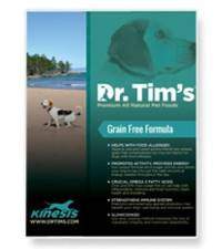 Dr Tims grain free food su sfondo bianco