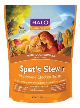 Halo Spot's Stew Wholesome Chicken Adult isolated on white