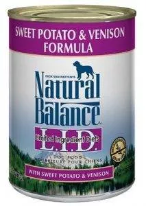 natural balance LID limited ingredient diets sweet potato venison formula grain free canned dog food