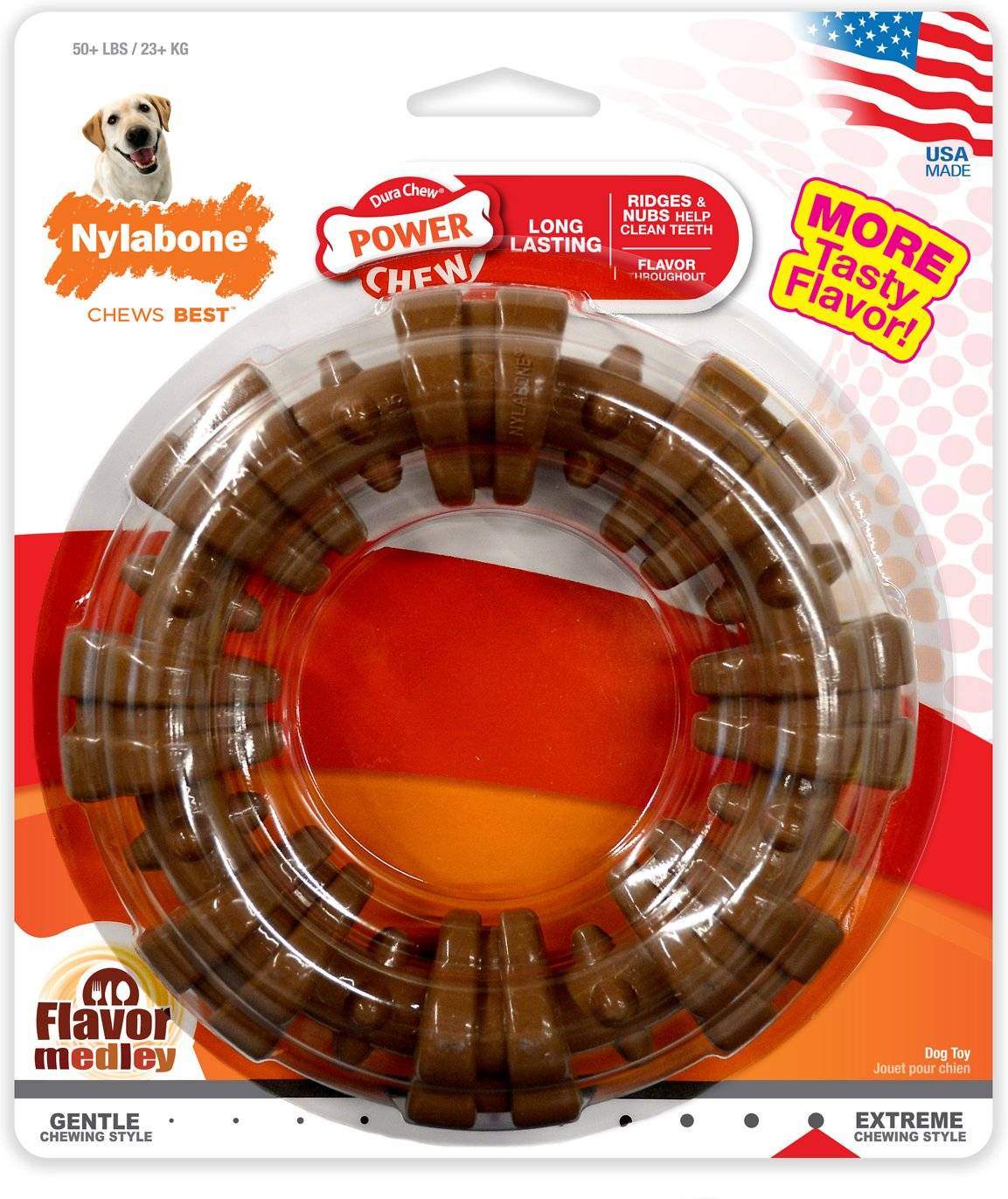 Nylabone DuraChew Textured Ring Flavor Medley Dog Toy, X-Large Nylabone DuraChew Textured Ring Flavor Medley Dog Toy, X-Large