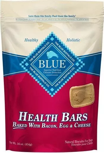 Blue Buffalo Health Bars Baked With Bacon, Egg & Cheese Dog Treats
