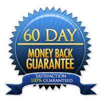 A trust seal showing a 60 day money back guarantee