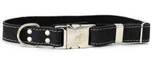 Euro_Dog Quick Release Leather Dog Collar