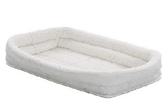 midwest quiet time deluxe double bolster pet bed fleece