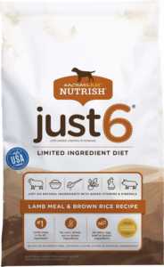 Rachael Ray Nutrish Just 6 Natural Lamb Meal & Brown Rice Limited Ingredient Recipe Dry Food