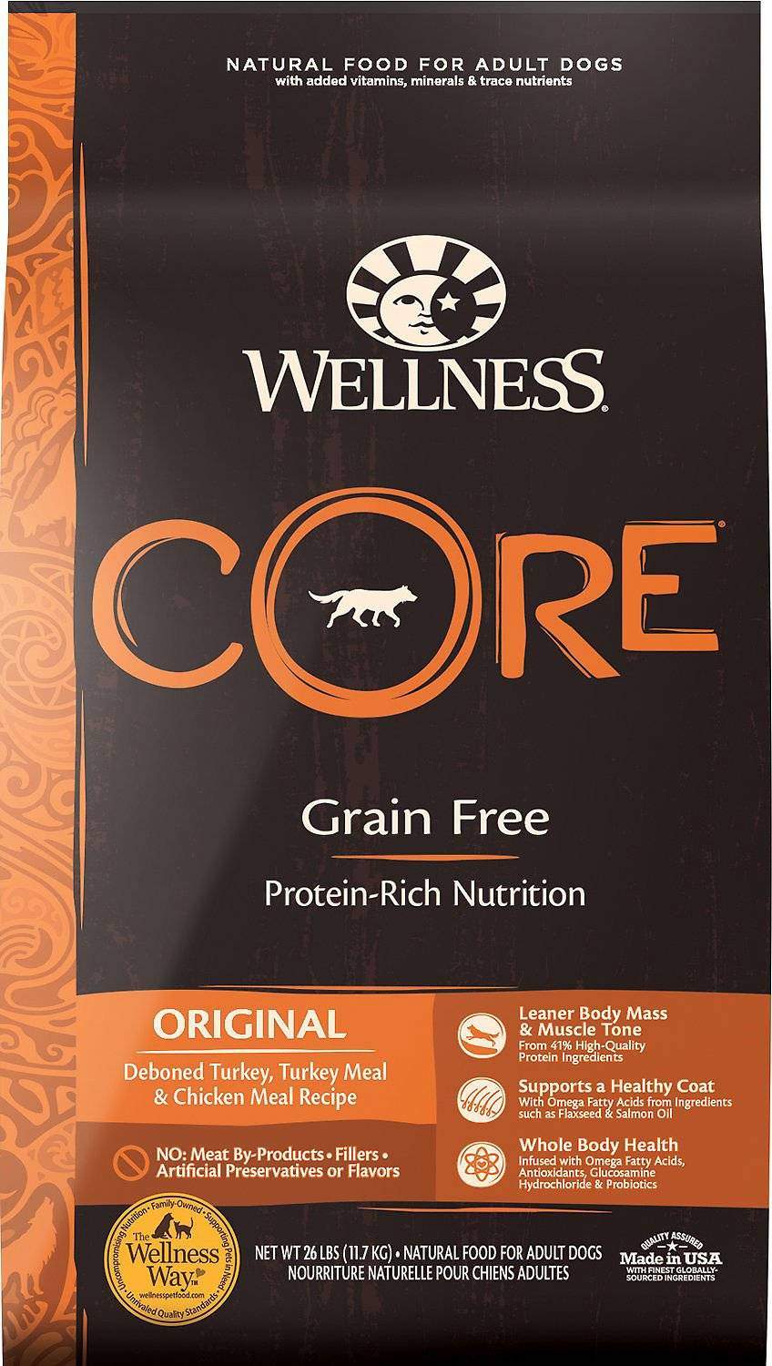 Wellness CORE Grain-Free Original Deboned Turkey, Turkey Meal, & Chicken Meal Recipe