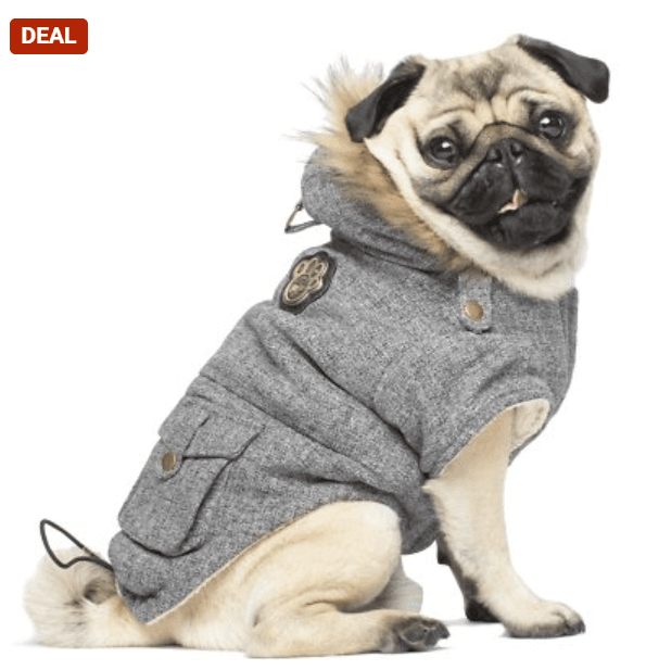 Canada Pooch Alaskan Army Faux Down Insulated Dog Parka