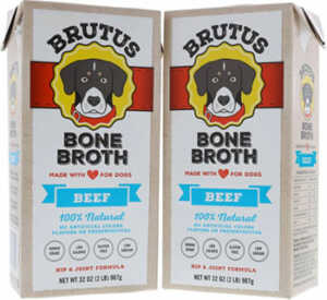 Brutus Broth Bone Broth Beef Flavor Hip & Joint Human-Grade Dog Food Topper 