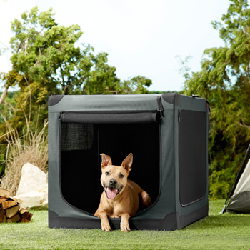 Frisco Indoor & Outdoor 3-Door Collapsible Soft-Sided Dog Pet Crate